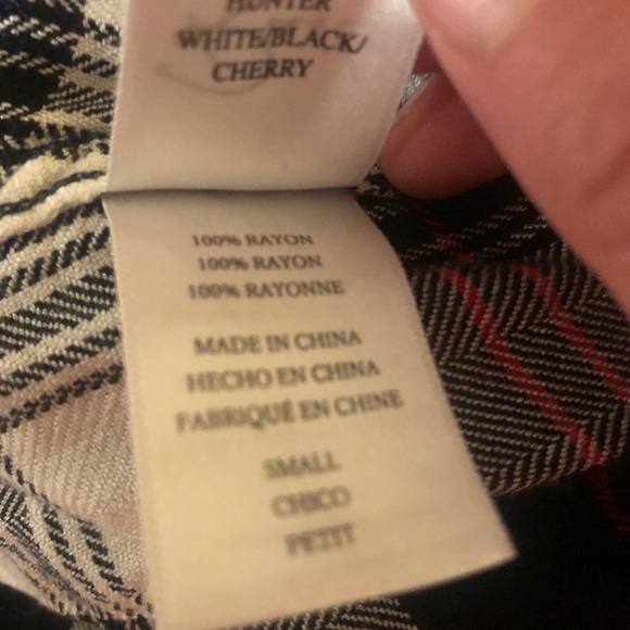 Rails Red Black & White Plaid Flannel Size Small - Picture 4 of 5